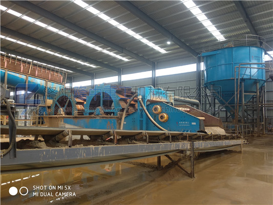 環保砂石生產線配置、生產現場